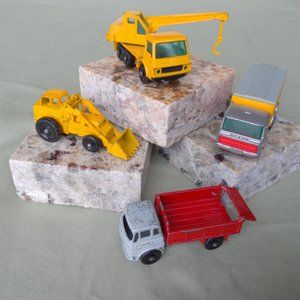 Vintage Lesney Matchbox Construction Trucks Lot of 4